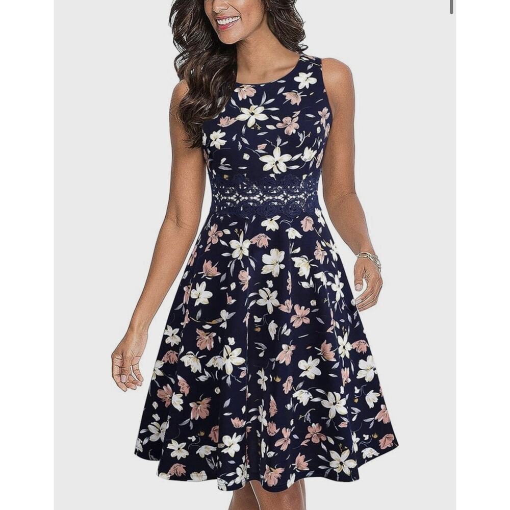 Homeyee - Women's Cocktail A-Line Dress - Size 6